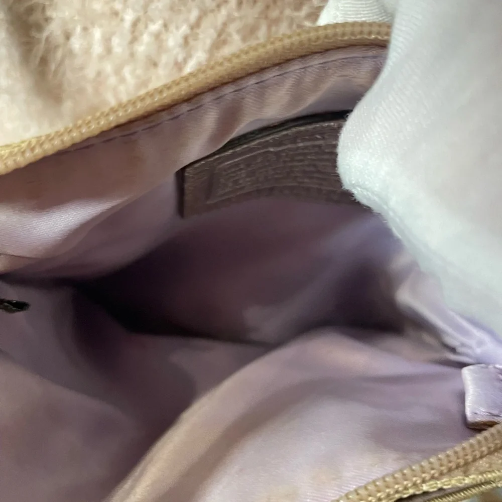 Coach Gold and Tan Slim Crossbody Bag